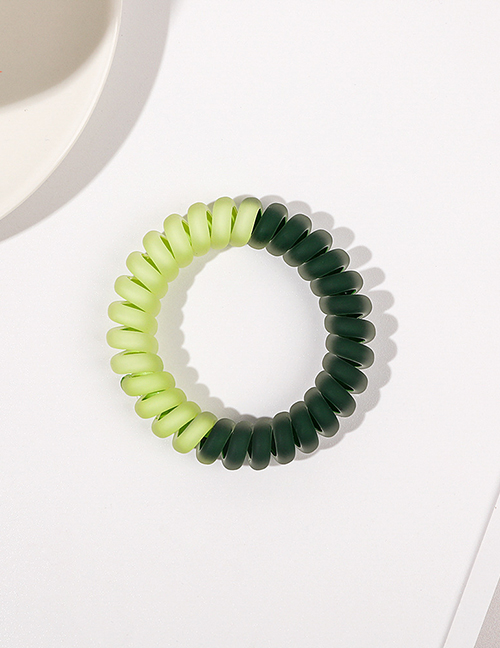 Fashion Matte Grass Green Dark Green Color Matching Frosted Telephone Cord Hair Tie