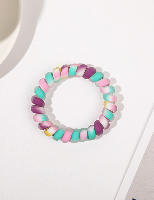 Fashion Matte White Green Pink Purple Color Matching Frosted Telephone Cord Hair Tie