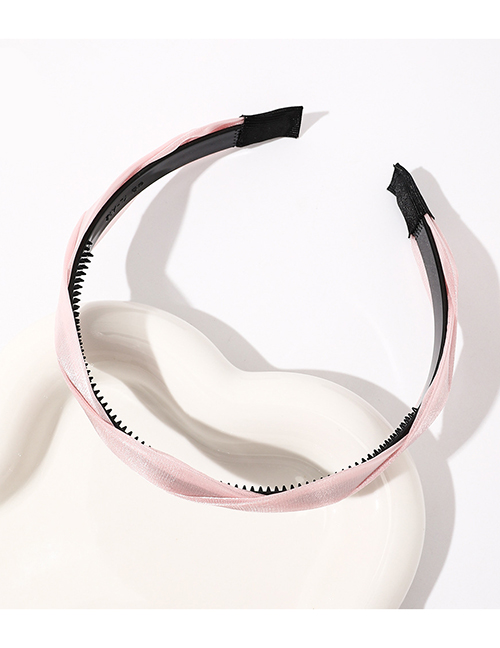 Fashion Light Pink Organza Braided Headband
