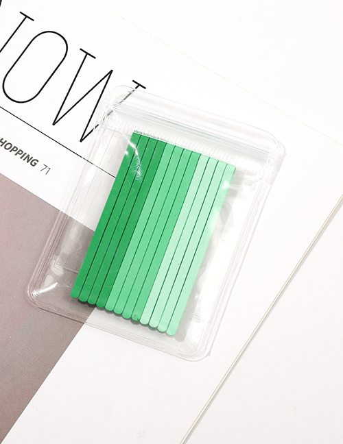 Fashion Green Alloy Gradient Paint Clip Set