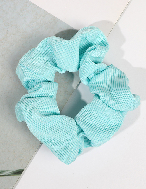 Fashion Mint Green Striped Knitted Crinkle Headband
