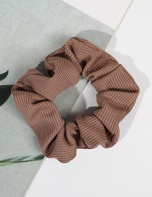 Fashion Coffee Striped Knitted Crinkle Headband