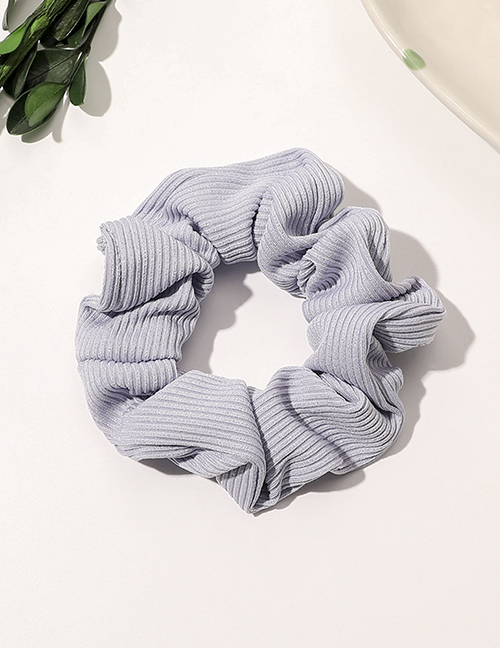 Fashion Blue-violet Striped Knitted Crinkle Headband