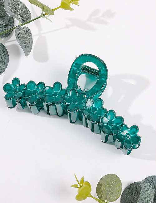 Fashion Jelly Green Resin Flower Grab Clip