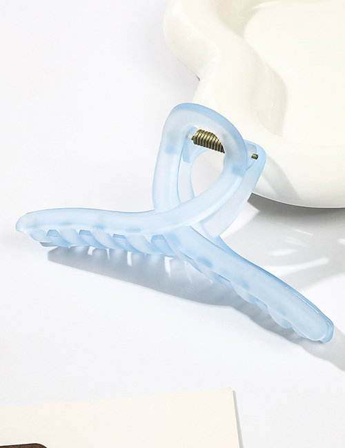 Fashion Matte Frosted Blue Line-11cm Cross Resin Frosted Cross Grab Clip