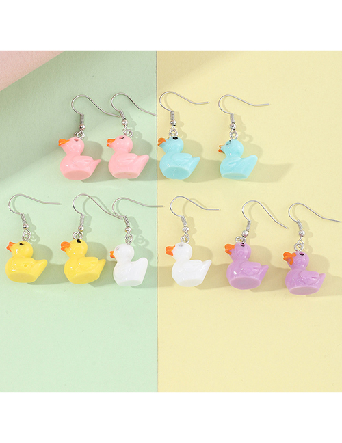 Fashion Suit Resin Yellow Duck Earring Set