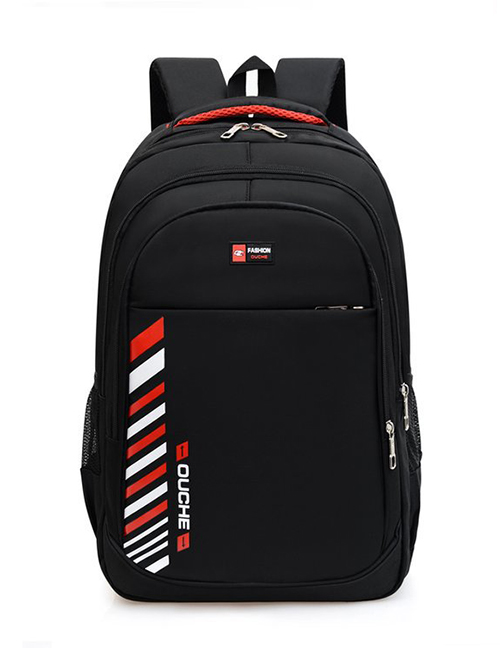 Fashion Red Nylon Large Capacity Backpack