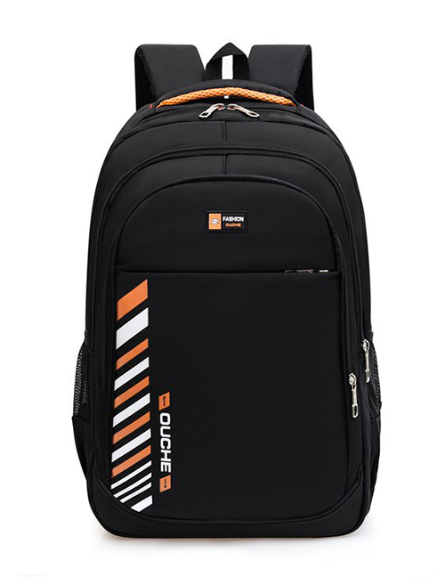 Fashion Orange Nylon Large Capacity Backpack