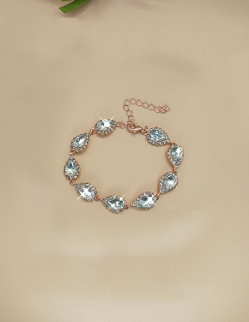 Fashion Rose Gold Geometric Pear Bracelet