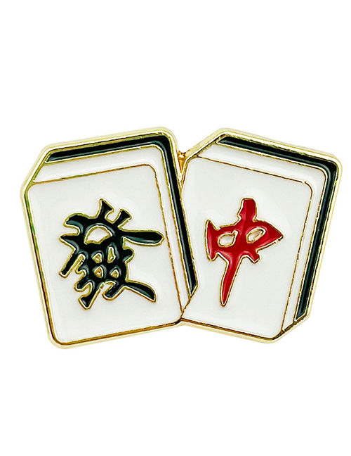 Fashion Red Middle + Fortune Mahjong Buckle One 120cm Red Middle + Fortune Mahjong Shoe Buckle
