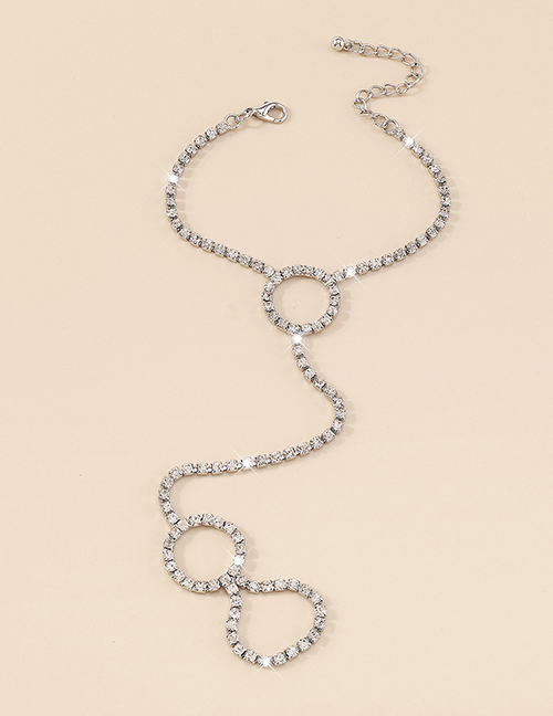 Fashion White K Geometric Diamond Claw Link Link Bracelet