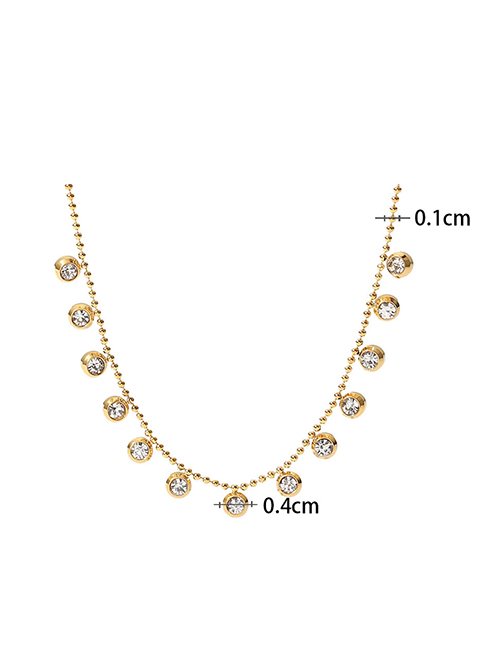 Fashion Necklace Titanium Diamond Tassel Necklace