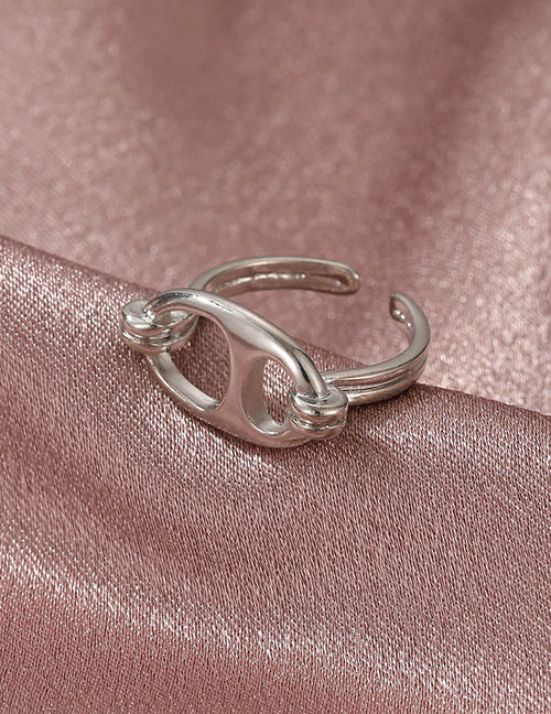 Fashion Silver Alloy Oval Pig Nose Open Ring