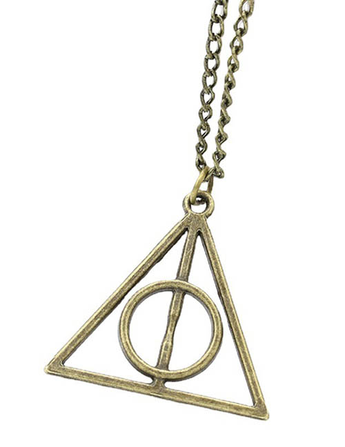 Fashion 0181 Bronze Alloy Geometric Triangle Necklace
