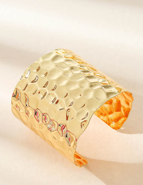 Fashion Gold Alloy Geometric Hammer Open Bracelet