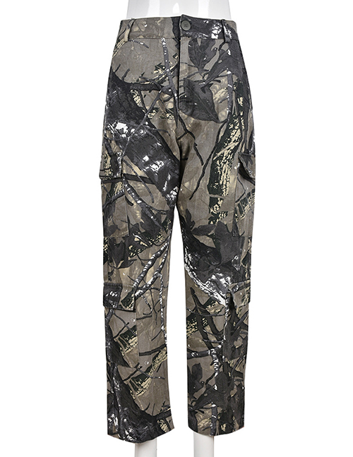 Fashion Camouflage Camo Zip Pocket Trousers