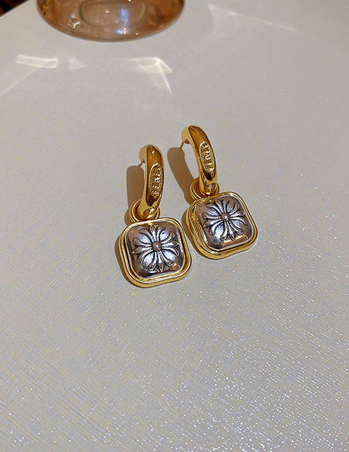Fashion Gold Color (square) Metal Geometric Square Earrings