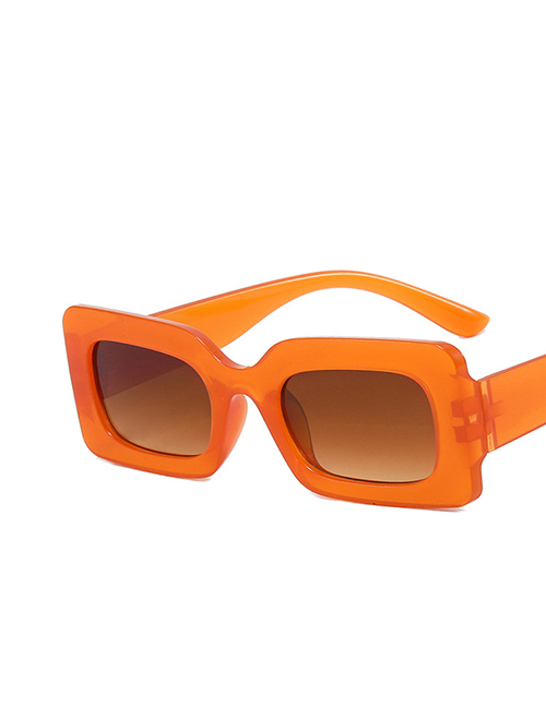 Fashion Jelly Tea Small Square Frame Sunglasses