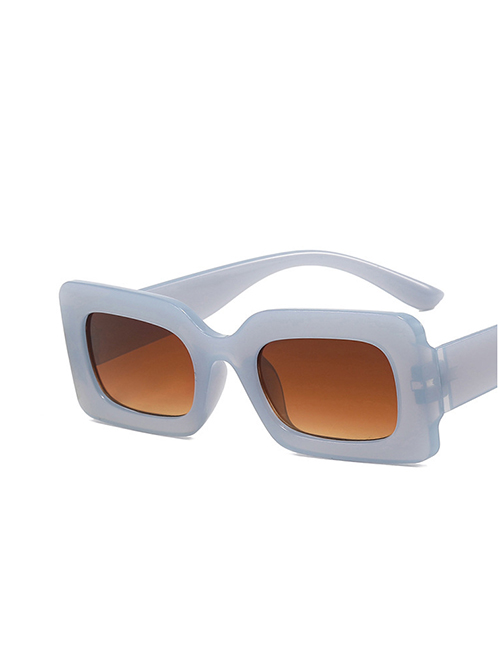 Fashion Jelly Blue Small Square Frame Sunglasses