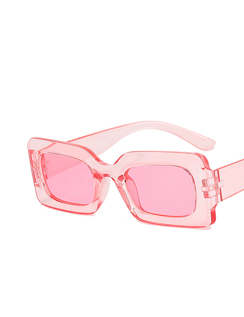 Fashion Transparent Powder Frame Powder Small Square Frame Sunglasses