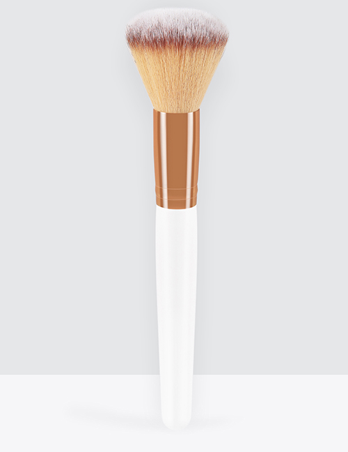 Fashion White Single White Round Powder Makeup Brush