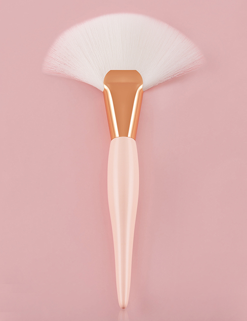 Fashion Pink Single Large Fan-shaped Makeup Brush