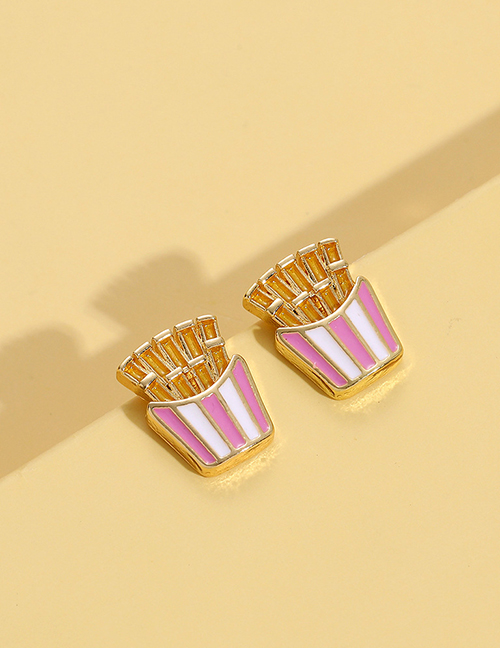 Fashion Fries Alloy Drip Oil French Fries Earrings
