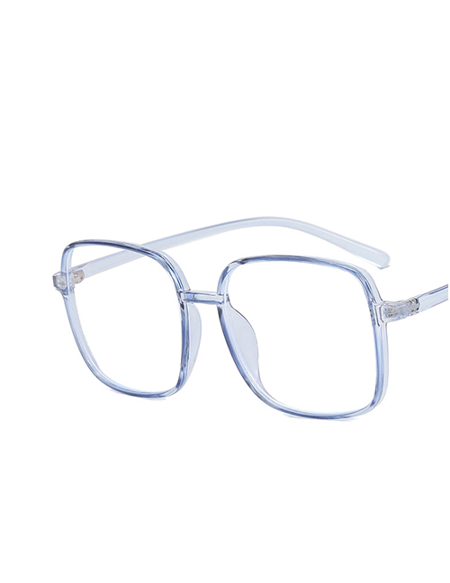Fashion Clear Blue Pc Square Large Frame Flat Mirror