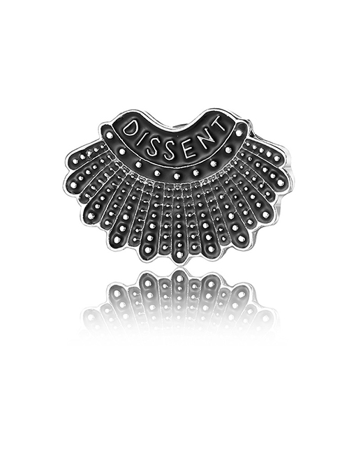 Fashion Silver Color Alloy Dripping Fan-shaped Brooch