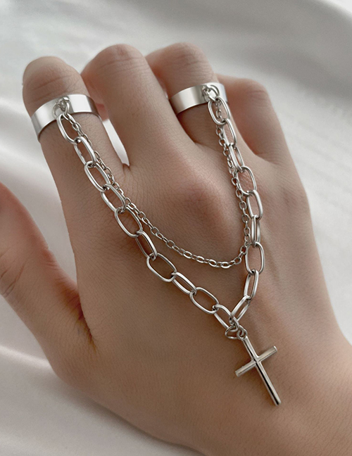 Fashion 5# Alloy Cross Link Ring