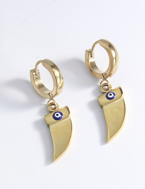 Fashion Blue Earrings Titanium Drop Oil Eye Geometric Earrings