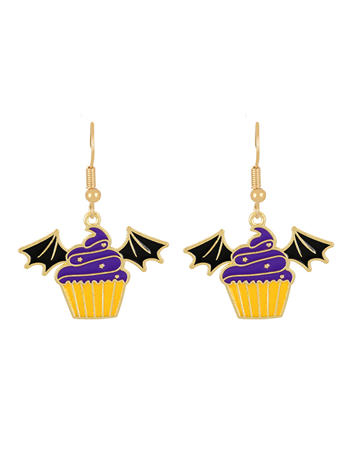 Fashion Color-2 Alloy Drip Halloween Wings Ice Cream Earrings