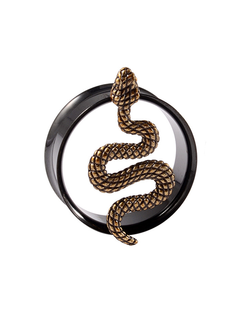Fashion Serpentine-horn Type 25mm (2) Stainless Steel Snake Pulley Pierced Ear Extensions