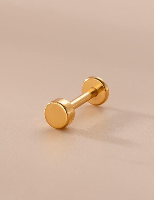 Fashion Gold 4# Stainless Steel Inlaid Zirconium Geometric Piercing Lip