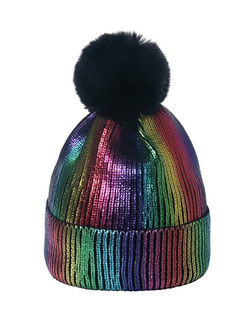 Fashion Color Bronze Knitted Wool Ball Cap