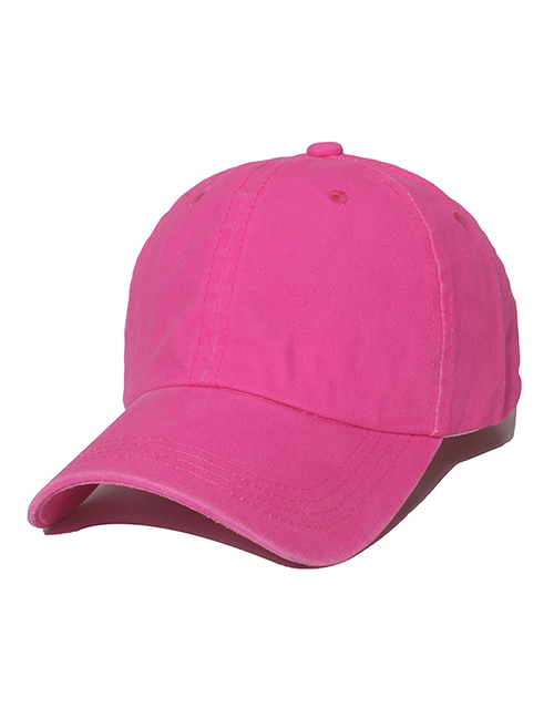 Fashion Fluorescent Rose Cotton Brim Baseball Cap