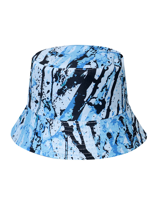 Fashion Blue Polyester Graffiti Bucket Hat