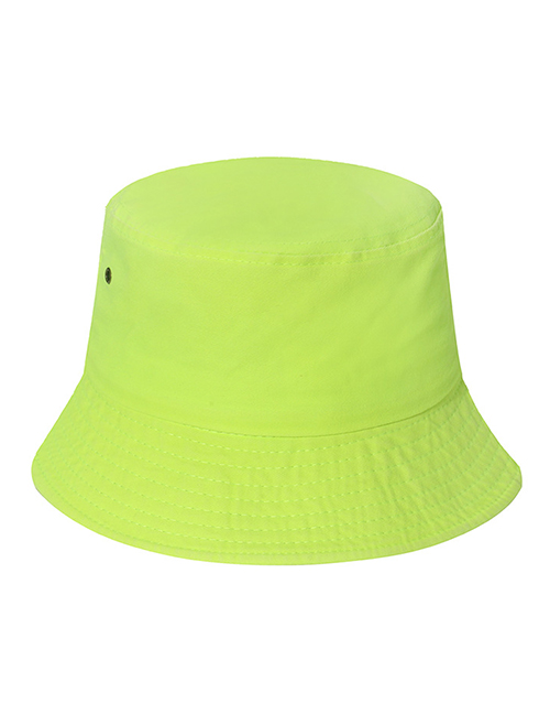 Fashion Fluorescent Yellow Cotton Air Eye Bucket Hat