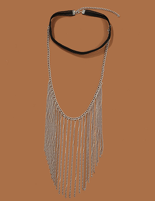 Fashion Silver Alloy Geometric Chain Tassel Thigh Chain