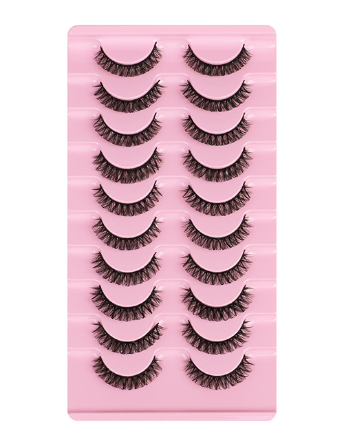 Fashion Dh06-01 10 Pairs Of Chemical Fiber High-curvature Curling False Eyelashes