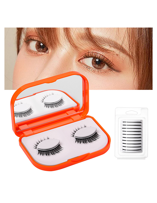 Fashion Z2-04 Slim And Long Section + 10 Jelly Strips Fiber Self-adhesive Glue-free False Eyelashes