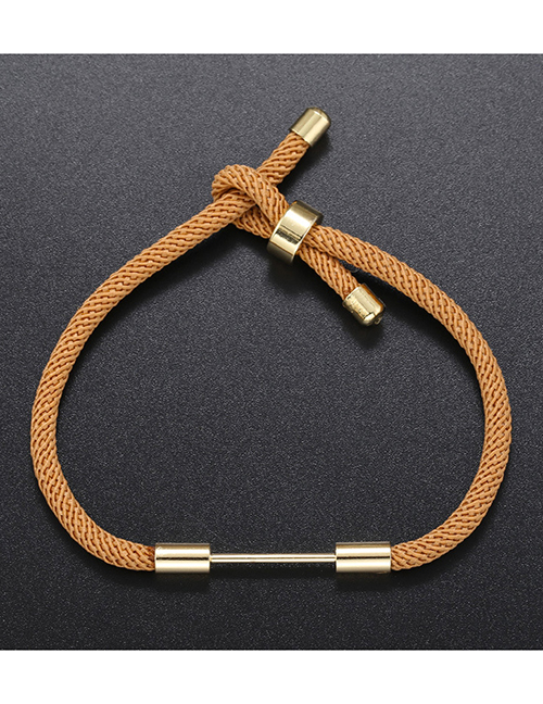 Fashion Brown Pure Copper Geometric Rope Braided Diy Hand Rope Semi-finished Product