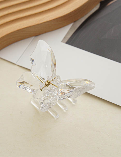 Fashion Transparent Butterfly White Mermaid Crystal Butterfly Grip
