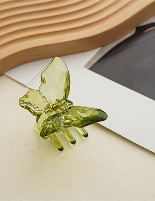 Fashion Transparent Butterfly Green Mermaid Crystal Butterfly Grip