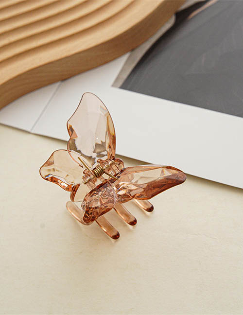 Fashion Transparent Butterfly Brown Mermaid Crystal Butterfly Grip