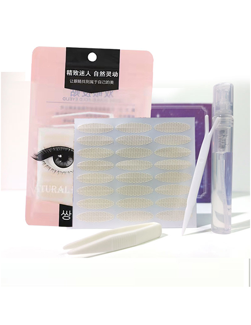 Fashion L Thick Section [480 Stickers] + Watering Can/tool Lace Mesh Olive Double Eyelid