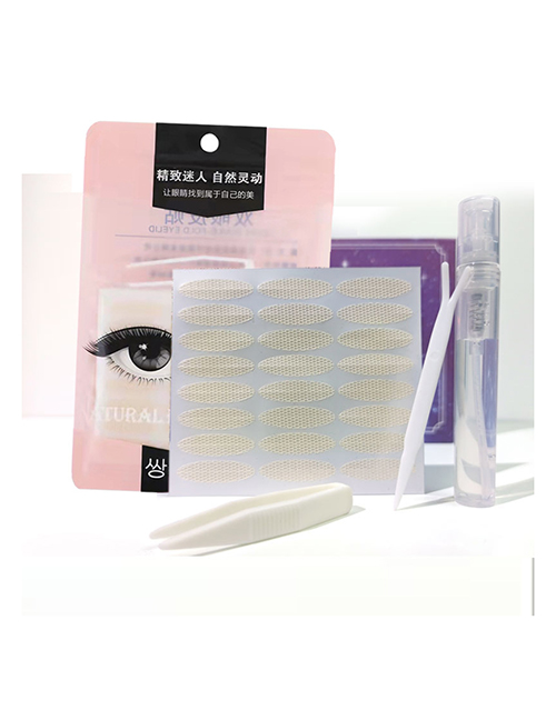 Fashion L Thick Section [624 Stickers] + Watering Can/tool Lace Mesh Olive Double Eyelid