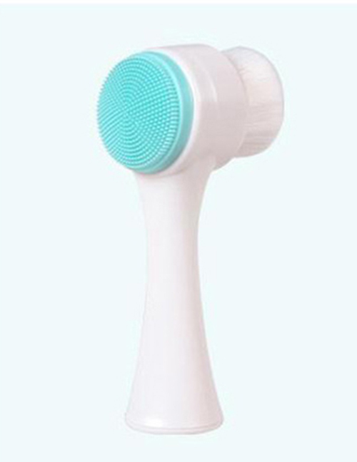 Fashion Blue 3d Double-sided Cleansing Brush To Clean Pores