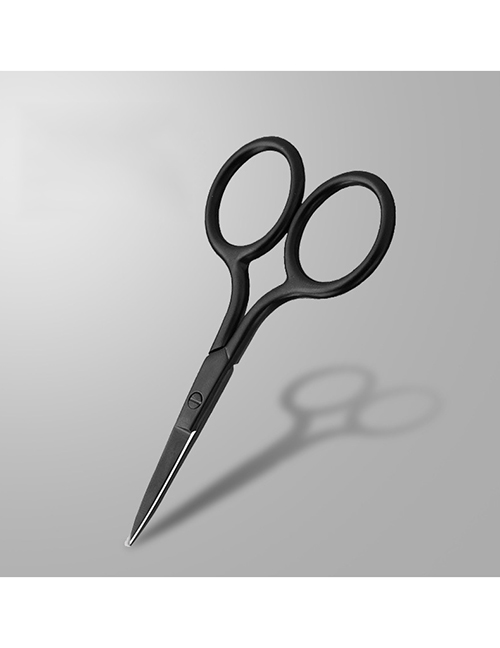 Fashion Black Stainless Steel Eyebrow Trimming Pointed Scissors