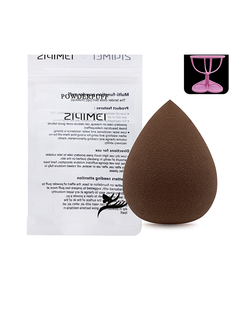 Fashion Brown Water Drops Single Pack + Shelf Gourd Drop Beveled Makeup Egg